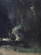 James Abbott McNeil Whistler Nocturne in Black and Gold,The Falling Rocket USA oil painting artist
